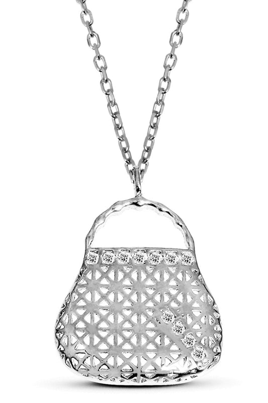 Sterling Silver Bag Necklace
