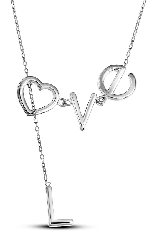 Sterling Silver "Love" Necklace